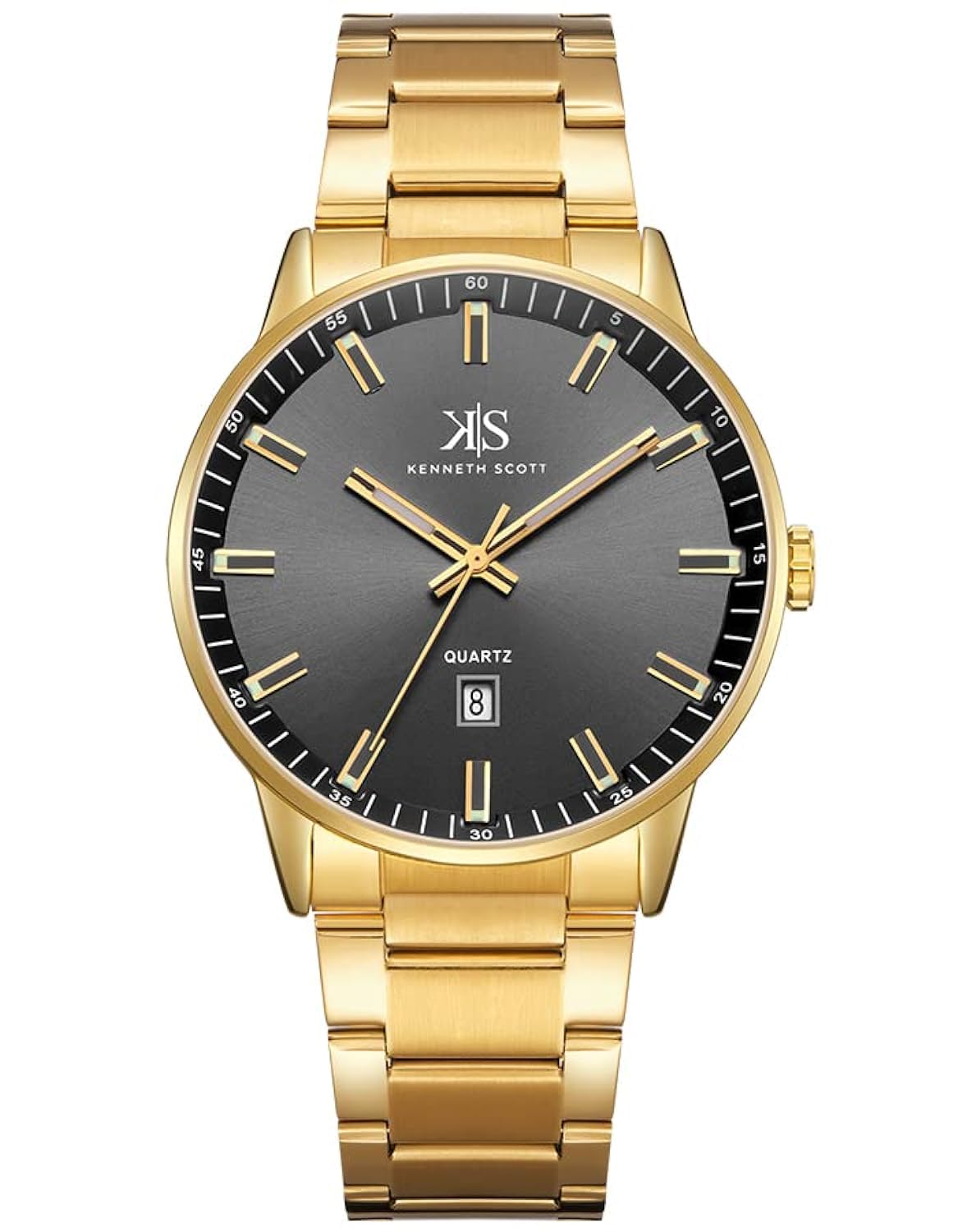 Kenneth Scott Mens Black Dial Analog Watch - K22010-GBGB, Bracelet (B0BHZSX2DR) Amazon Price History, Amazon Price Tracker