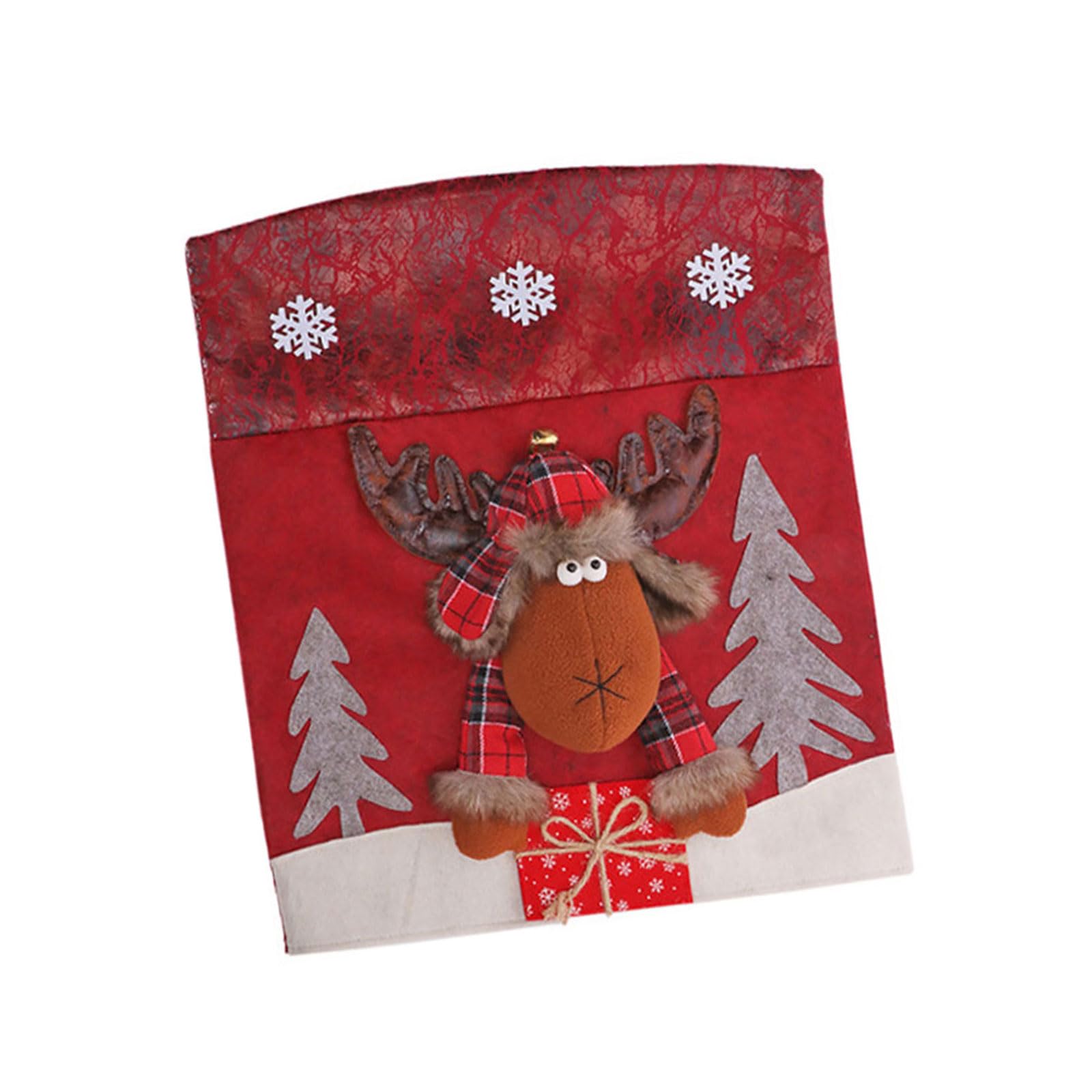 Elnwnnkc Christmas Santa Snowmans Slipcovers Easy Festive Indoor Party Chair Protectors Festival Chair Protectors