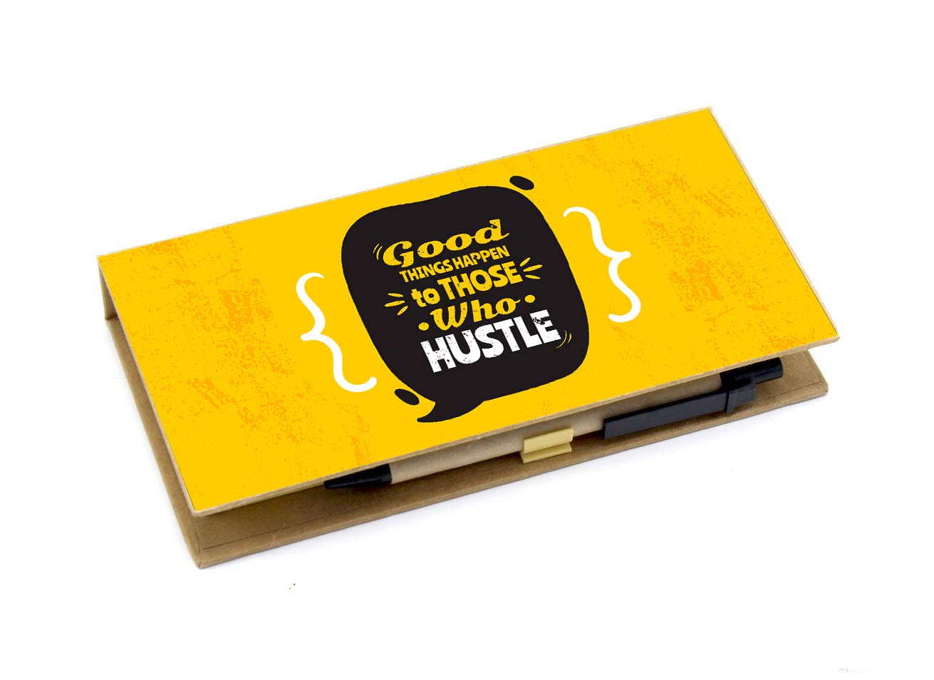 Shopaholic Eco-Friendly Stationary Set With Paper Clips, Stapler, Sticky Notes, Calendar, Pen (Good Things Happen-Memo Pads)