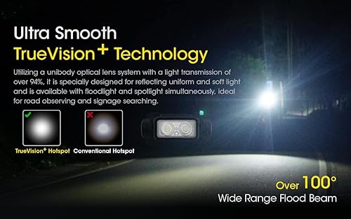 Miniatura 6 de Kit de campamento Nitecore NU43 Linterna frontal recargable ligera de 1000 lúmenes con linterna de camping recargable LR40 y cable de carga USB-C