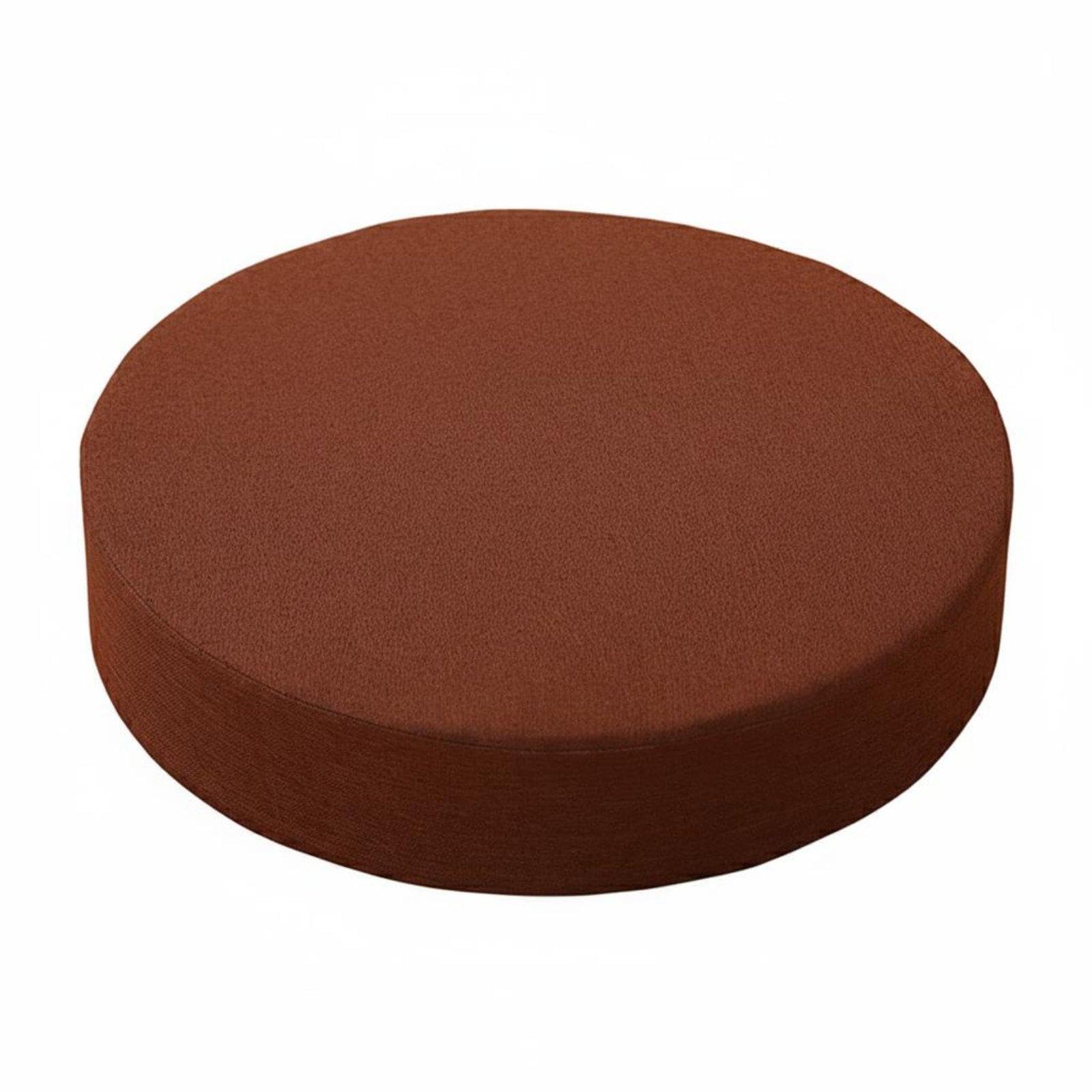 Japanese Tatami Cushion Removable Washable Cover Round Meditation Cushion Breathable Linen Textile Thick Floor Pouf for Exercise Practitioners Coffee 50x10cm | Pillows | Home Dacor-image-9