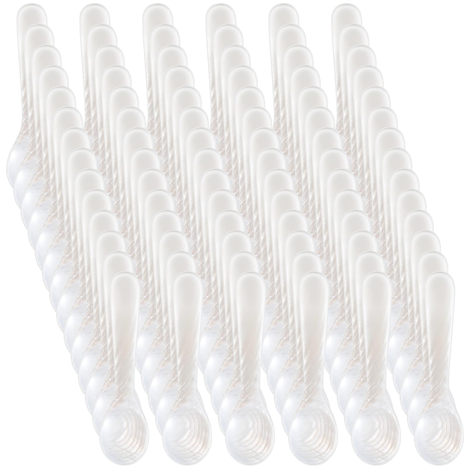 Patelai 60 Pieces Mother of Pearl Caviar Spoons Round Handle, 7cm/2.75 Inch
