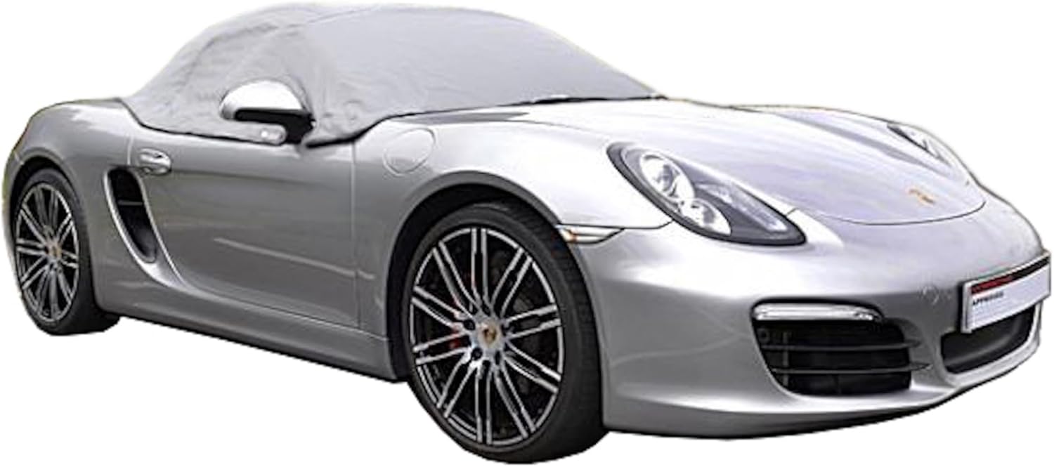 Soft Top Roof Protector Half Cover Compatible with Porsche Boxster Convertibles – Custom-Fit, Shields Against Sun, Rain, Dirt and Outdoor Elements (Grey, 981 - Years 2012 to 2016)