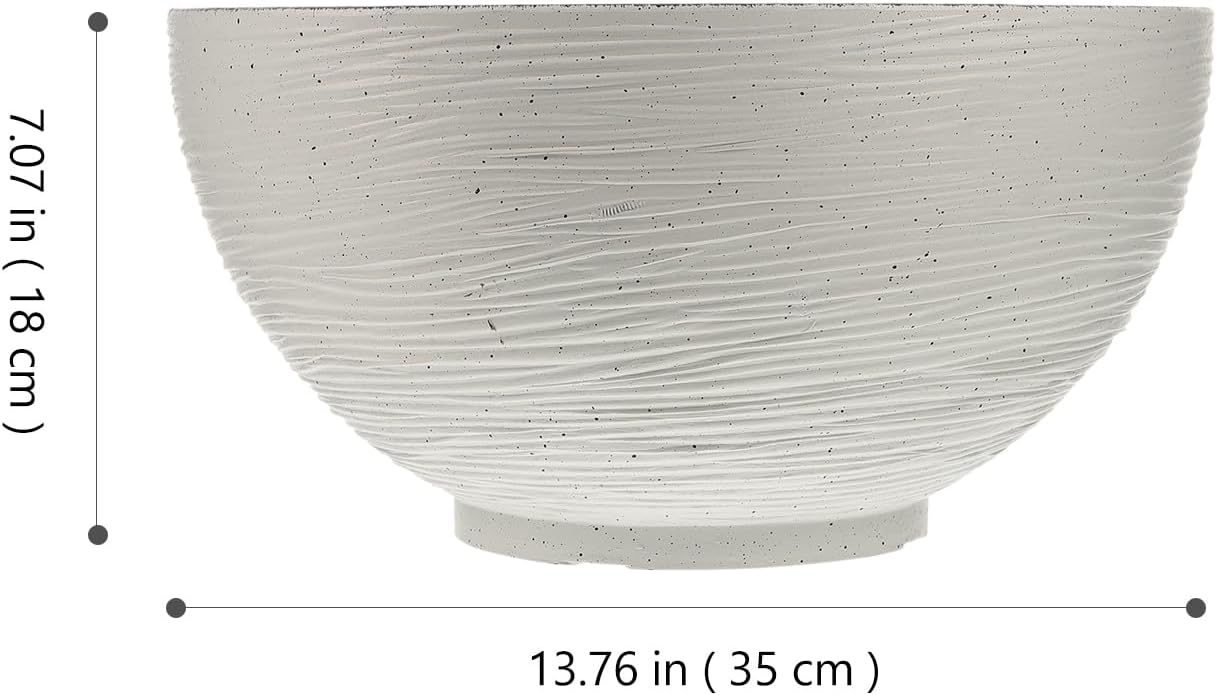 Water Lily Water Planter Large Hydroponic Planter Garden Plant Bowl Flower Planting Container Decoration Accessories Beige