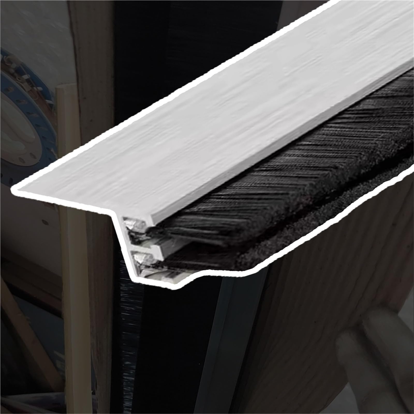 Aluminum Alloy Door Bottom Draught Excluder Strip, Nylon Brush, 10‑300mm, 1/2/5 Pcs(B-1 Pc,Brush Height 20mm)