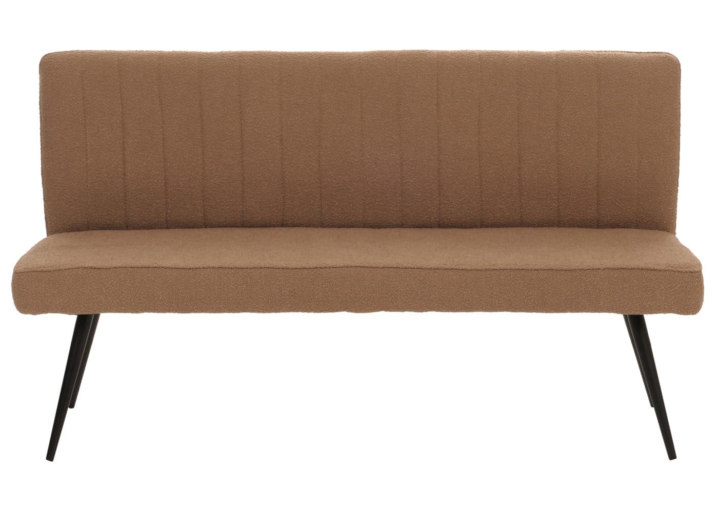 Mendler Banc HWC-K16 bouclé métal 160cm Brun