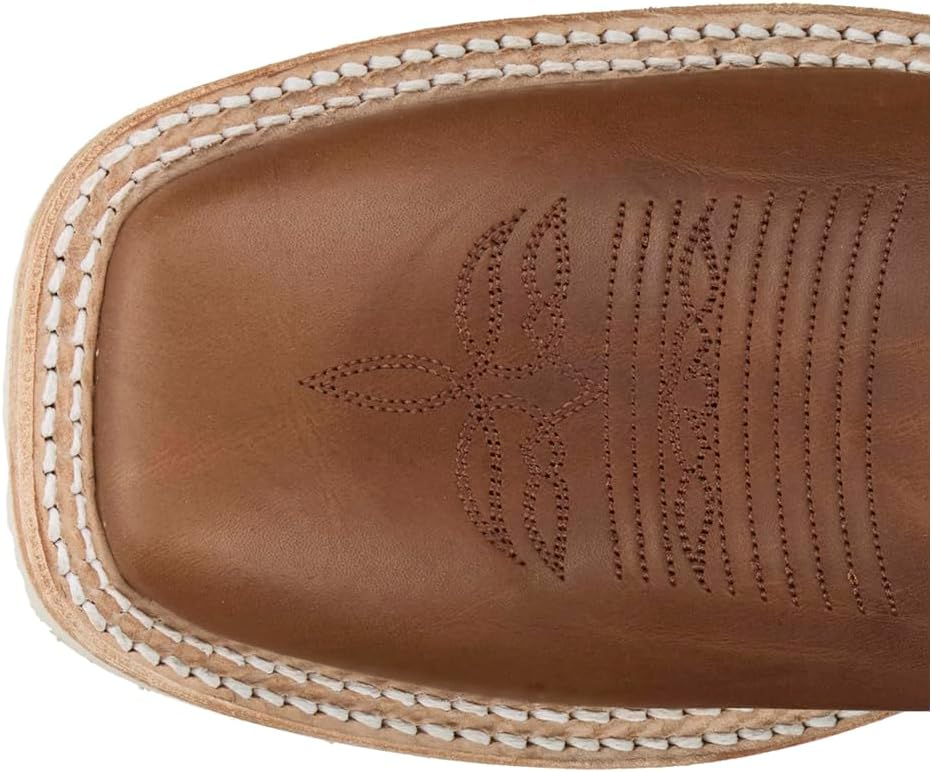 Justin Boots Mens Trainor 11 Inch Square Toe Casual Boots Mid Calf - Brown, Off White