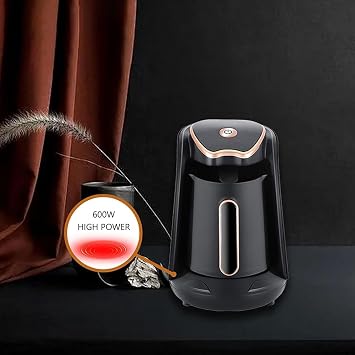 Turkish Coffee Maker, 400 W Automatic Turkish Coffee Machine With 1-4 Cups Capacity, Portable Anti Overflow Anti Dry Burning Coffee Pot, For Home
