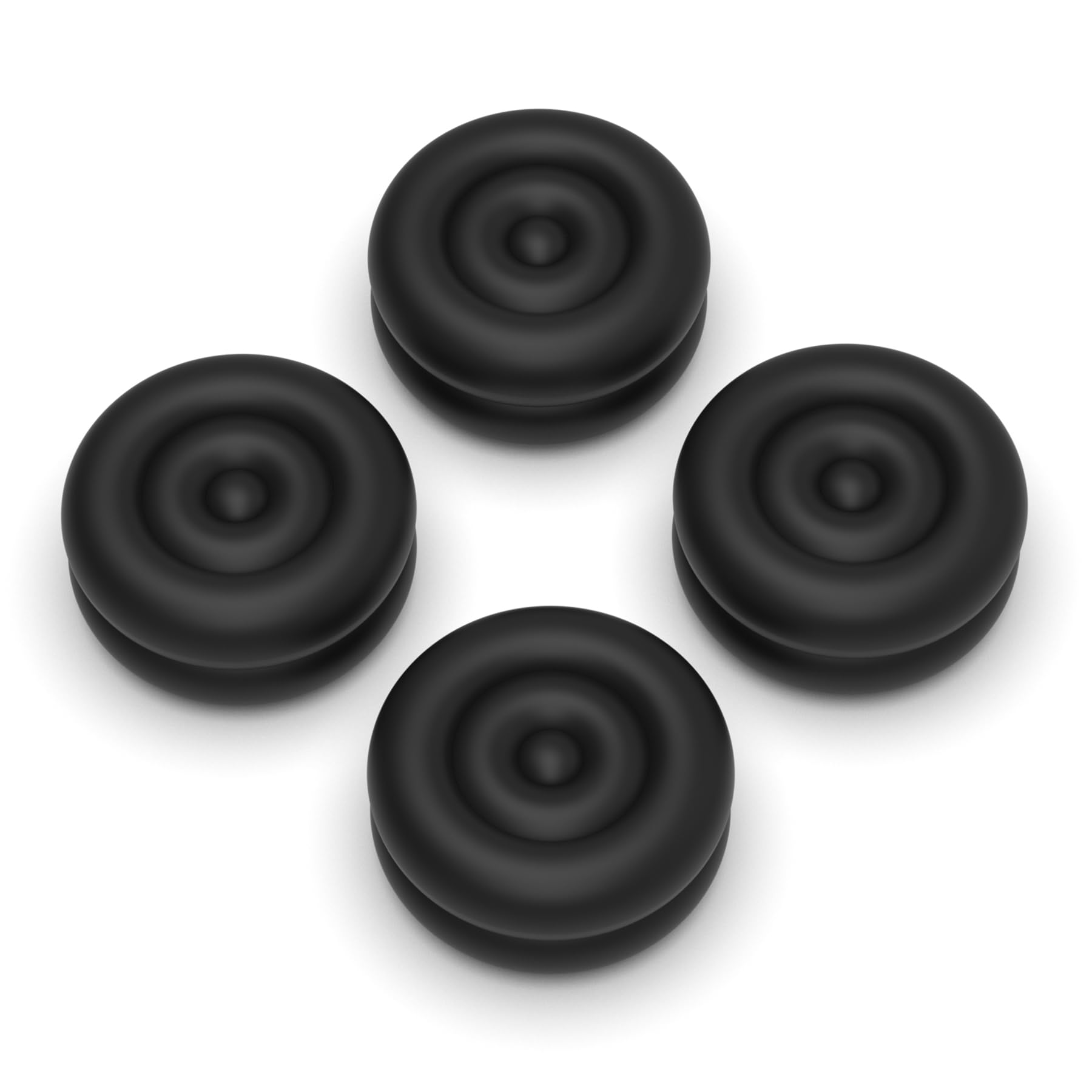 PlayVital 2 Pares de Tapas de Joystick para Nintendo Switch 2 (2025), Agarres para el Pulgar para Joycon, Protectores para Botones, Cubierta de Agarre, Accesorios para Switch 2 (Negro)