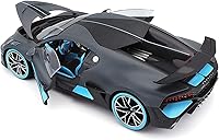 Vista 3 de GoFront Bburago 118 Bugatti Divo - Vehículos deportivos de simulación estática a presión, modelo coleccionable, juguetes de automóvil (azul)