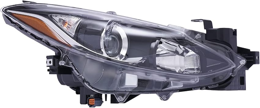 Halogen Headlight Headlamp Assembly With Bulb For Mazda 3 Sport Hatchback Sedan 2014 2015 2016, Right Passenger Side Headlight Assembly BPW1510K0 Right Passenger Side