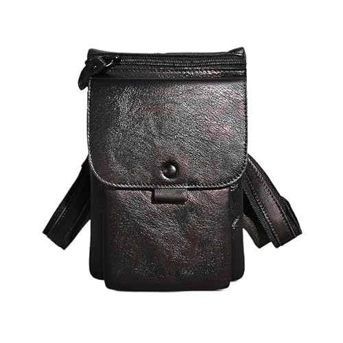 Retro Top Leather Portable Mobile Phone Sports Waist Leg Bag