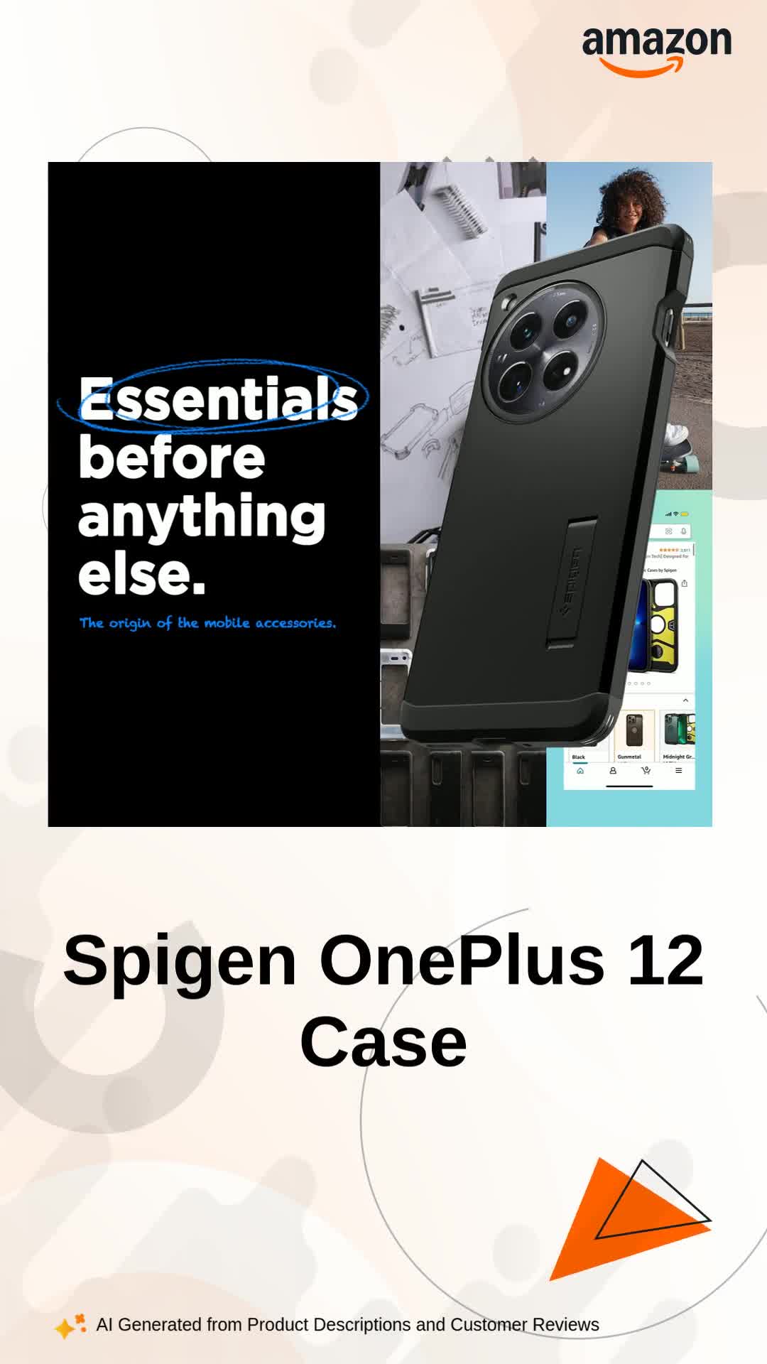 Spigen Tough Armor | OnePlus 12 Case [Kickstand] [Air Cushion