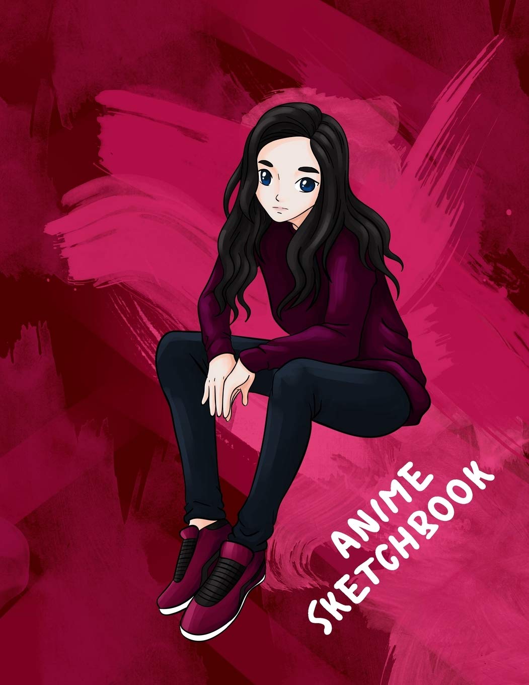 Anime Sketchbook: Anime Teenage Girl Manga Sketchbook For Artists Blank Paper for Drawing Sketching And Creative Doodling