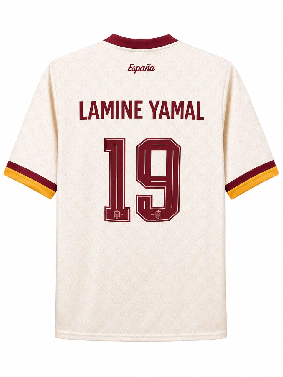 Spain Lamine Yamal Oversized Football Jersey for Men | Round Neck Sports T-Shirt | Half Sleeve Dot Net Polyester Soccer Fan Jersey | Lightweight & Breathable Wear | FIFA World Cup Jersey | Size XL-image-10