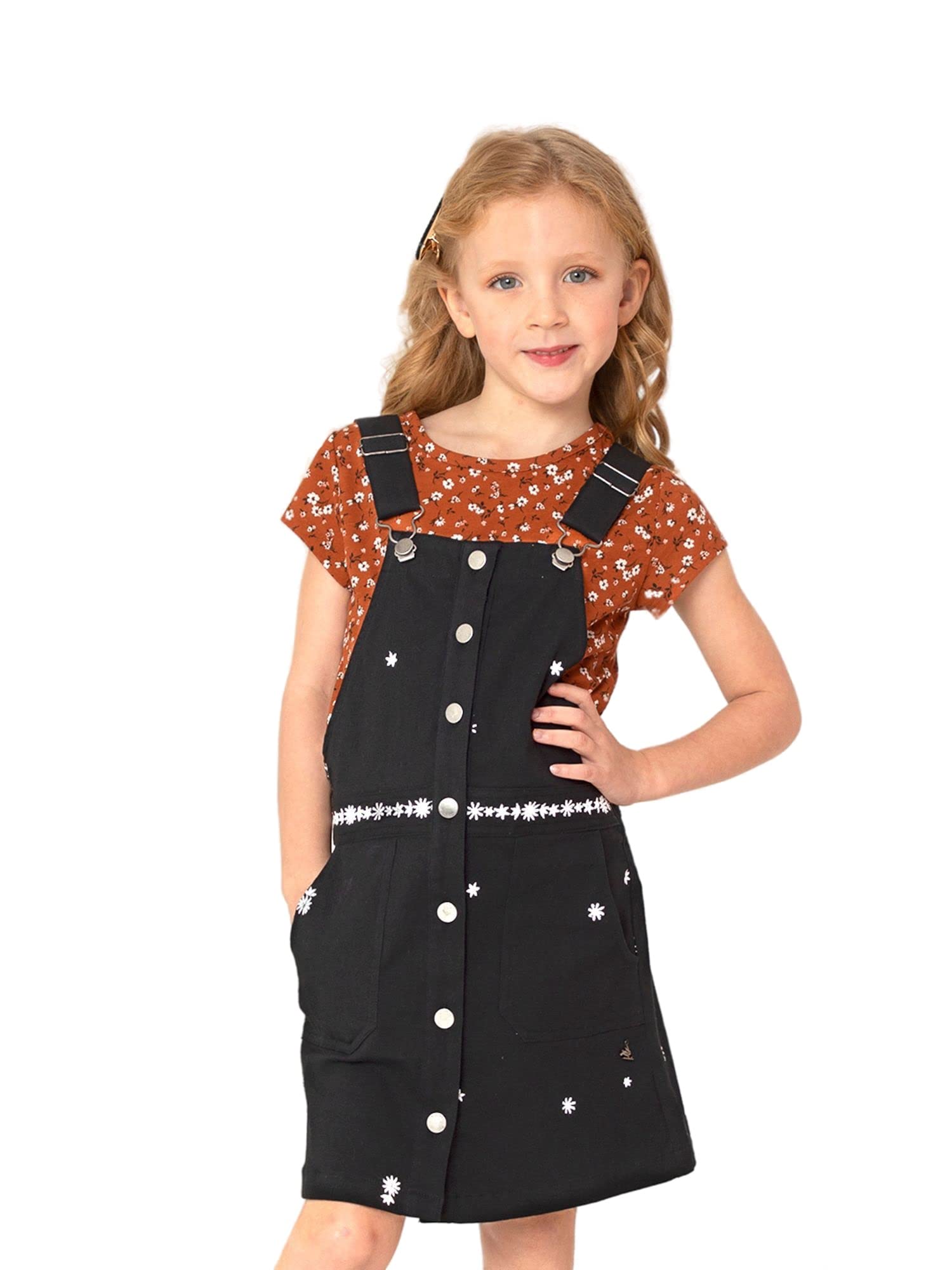 Black Embroidered Twill Lycra Cotton Sleeveless Two Strap Buttoned Girls | Desertcart BAHRAIN Black Embroidered Twill Lycra Cotton Sleeveless Two Strap Buttoned Girls | Desertcart BAHRAIN