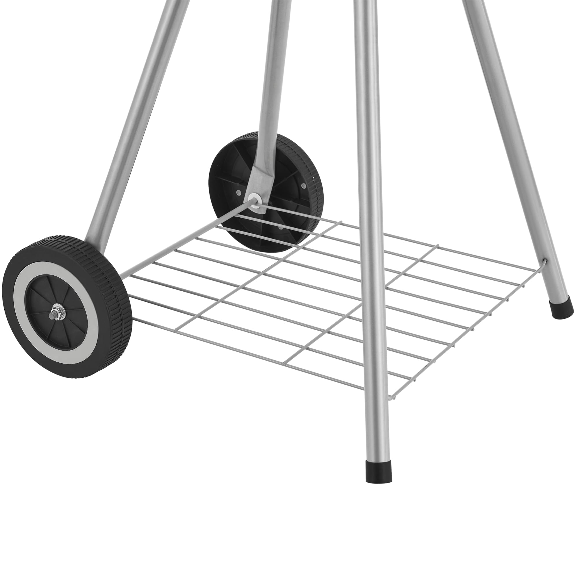 casa.pro Barbecue Sferico a Carbonella BBQ Grill Portatile Carrello Barbecue da Esterno Picnic BBQ con Coperchio Griglia in Acciaio Inox Ripiano 80 x 49 x 47 cm