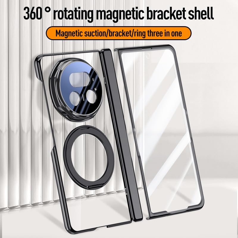 Coque Honor Magic V5 transparente antichoc support béquille dorée
