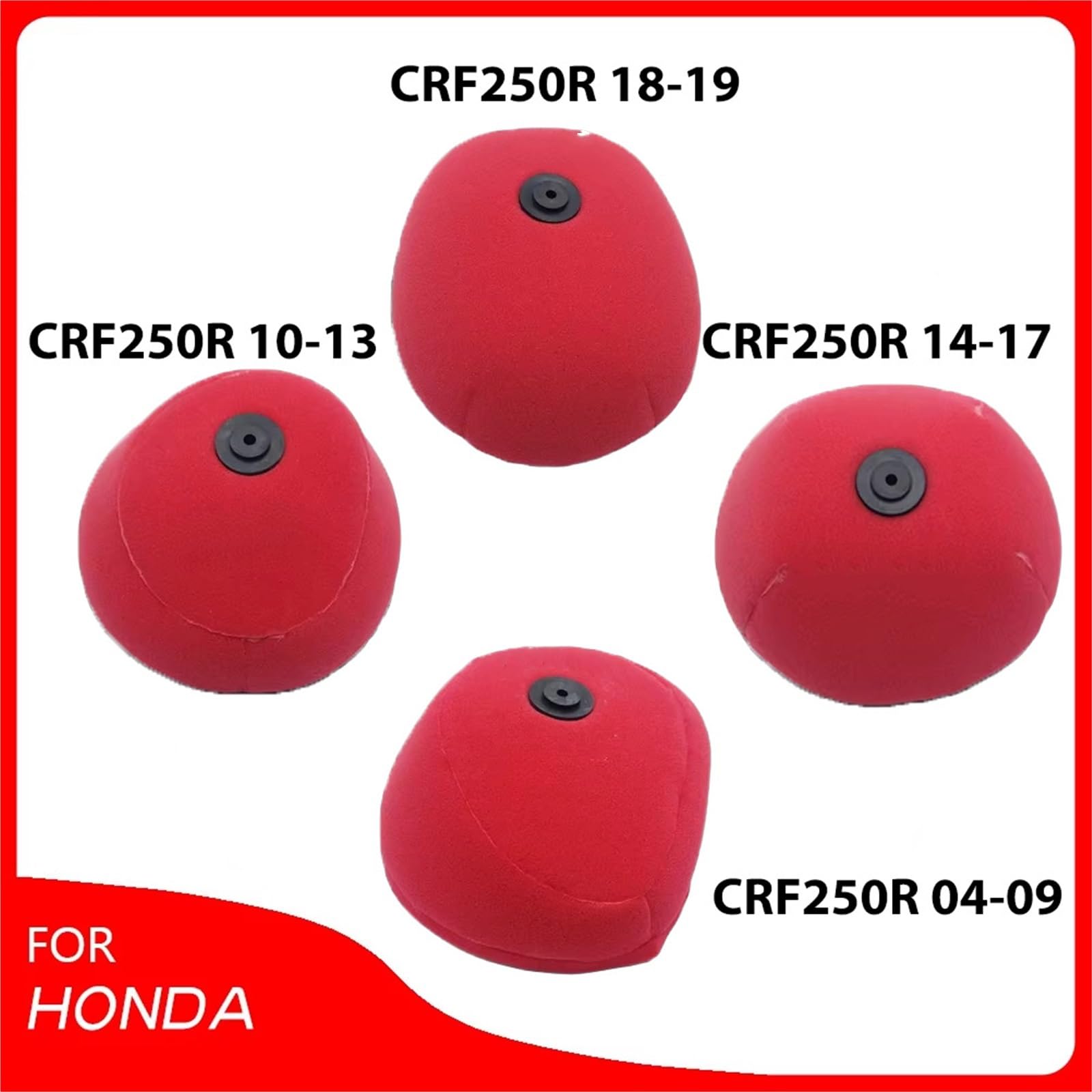 Filtr Powietrza Pasuje do HONDA CRF250R CRF450R CRF 250 450 Filtr powietrza piankowy OTOM Środek czyszczący do motocykli Pyłoodporna dwuwarstwowa gąbka(17213-MKE-A00 (2pcs))