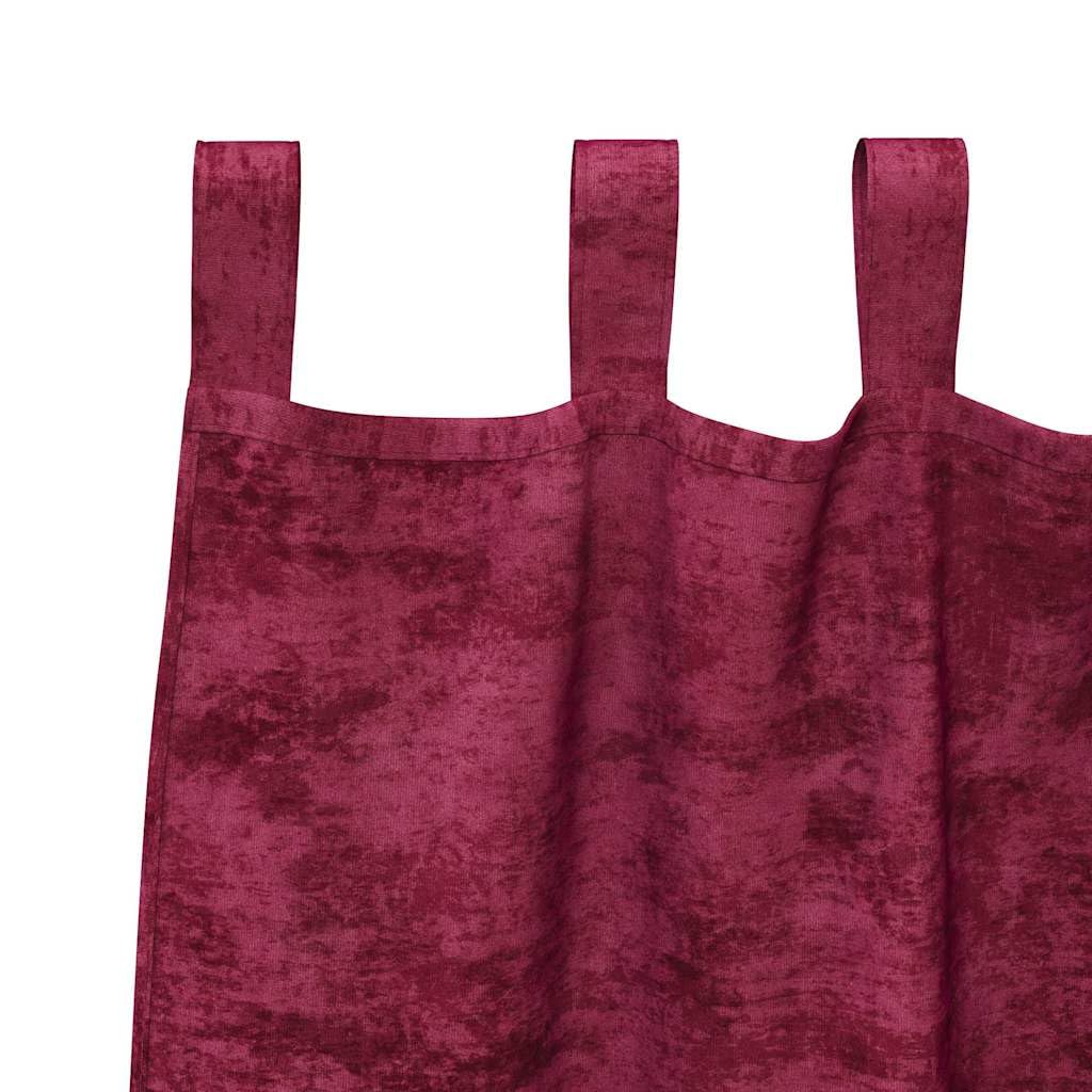 Cortinas de terciopelo rojo vino, 2 unidades, 260 x 140 cm, cortinas con oscurecimiento y aislamiento térmico, opacas para salón, dormitorio, habitación infantil, protección visual y