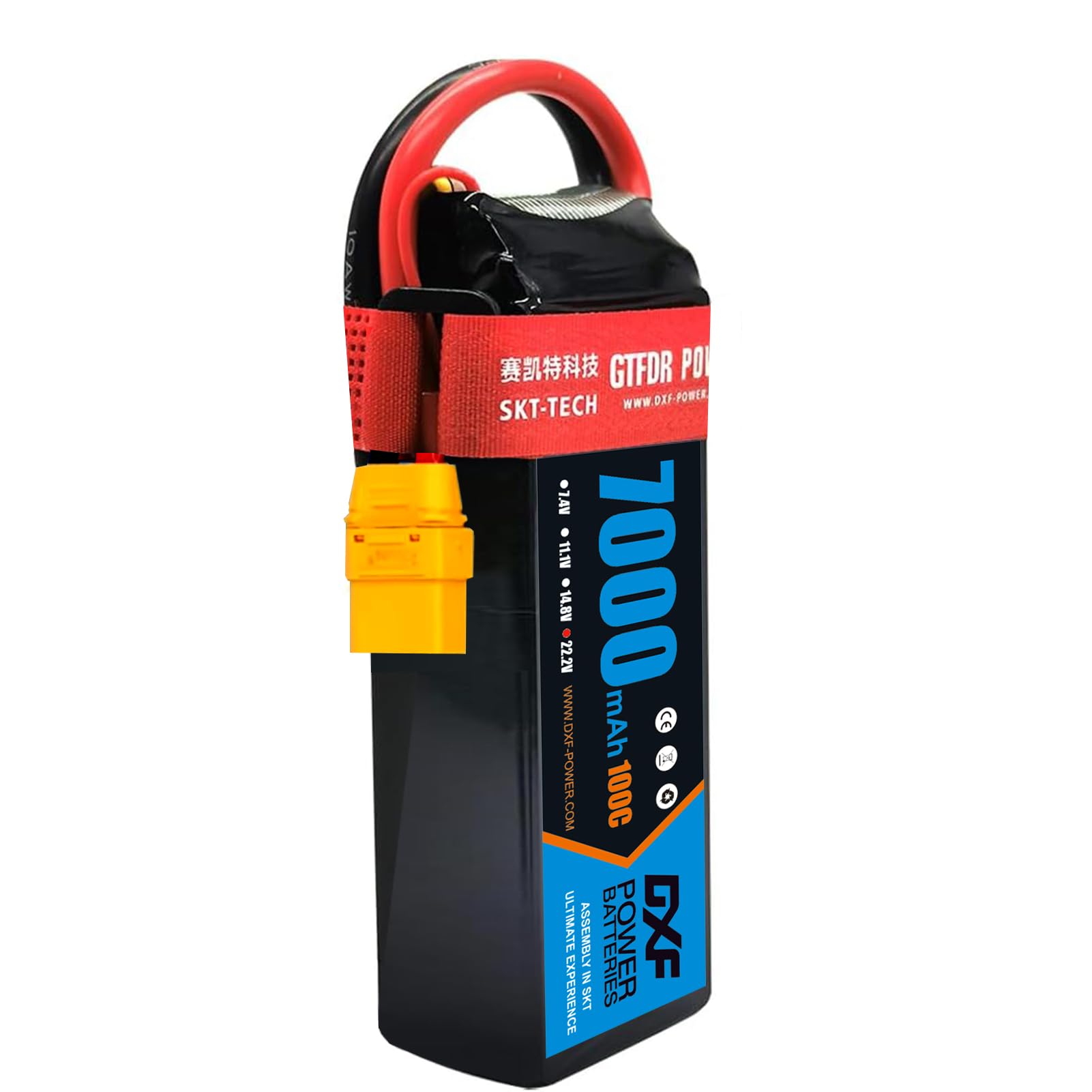 DXF 6S Lipo akumulator 22,2V 100C 7000 mAh RC akumulator z wtyczką XT90 do RC Car RC Ciężarówka RC samochód ciężarowy Helicopter RC Hobby（2PCS）