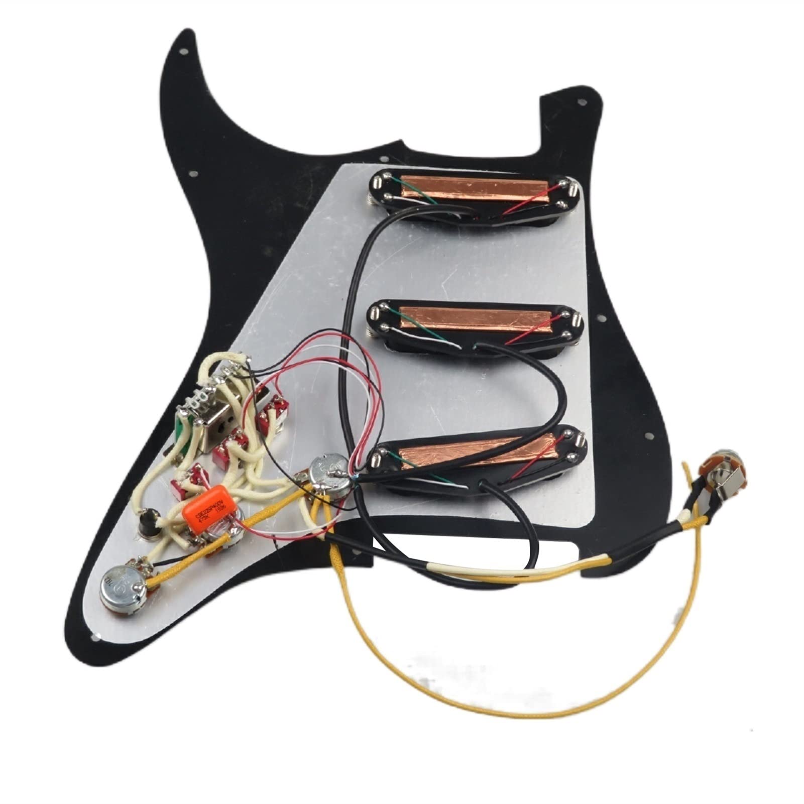 ピックガード　ピックアップ Amazon.co.jp: ピックガード配線済み ギターピックアップSSSスモール