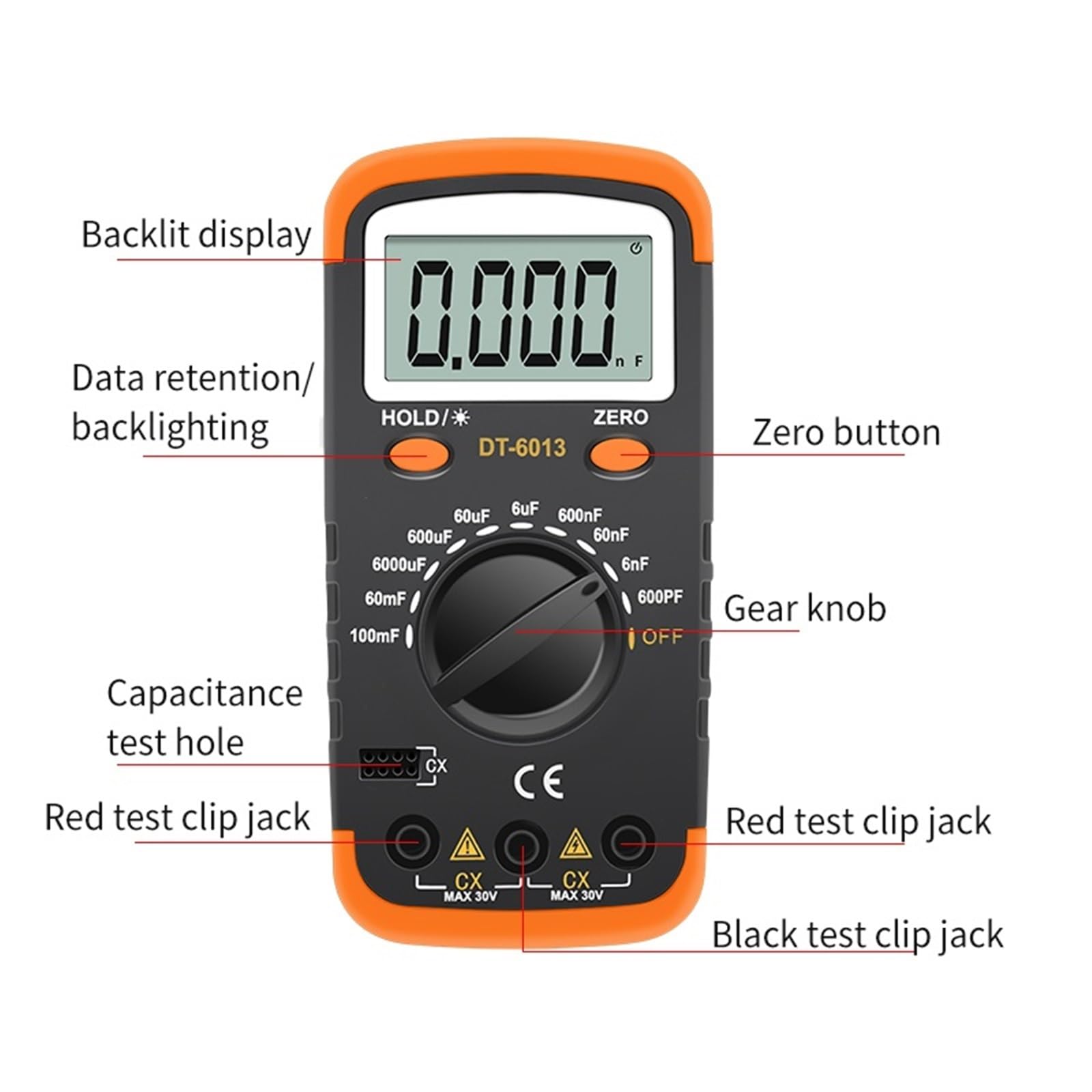 Multimetro Digitale Auto-Ranging - Tester Per Elettricità Con Misura Tensione, Corrente, Resistenza - Foto 6