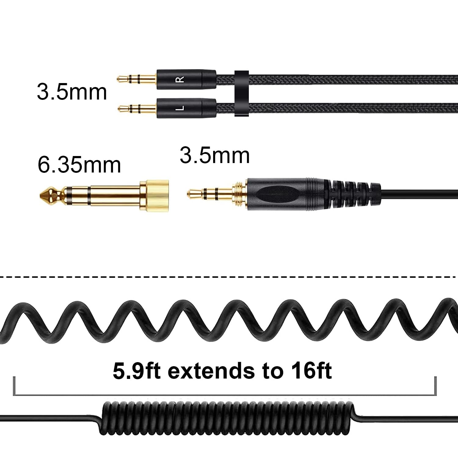 Amazon | V-MOTA AHD5200 Audio Cable (Dual 3.5mm Plugs Version