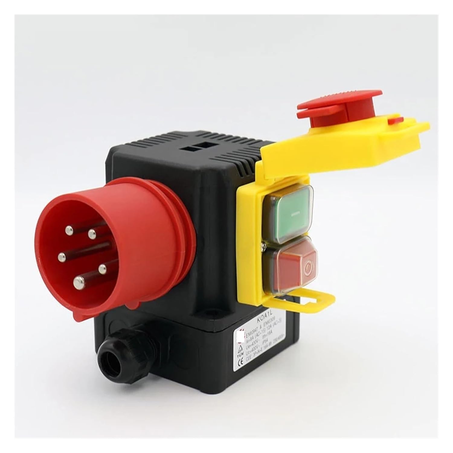 KOA1L 400V 12/8A Electromagnetic Switch Power Failure and Undervoltage Protection Machine Tool Switches Quick Stop Cover