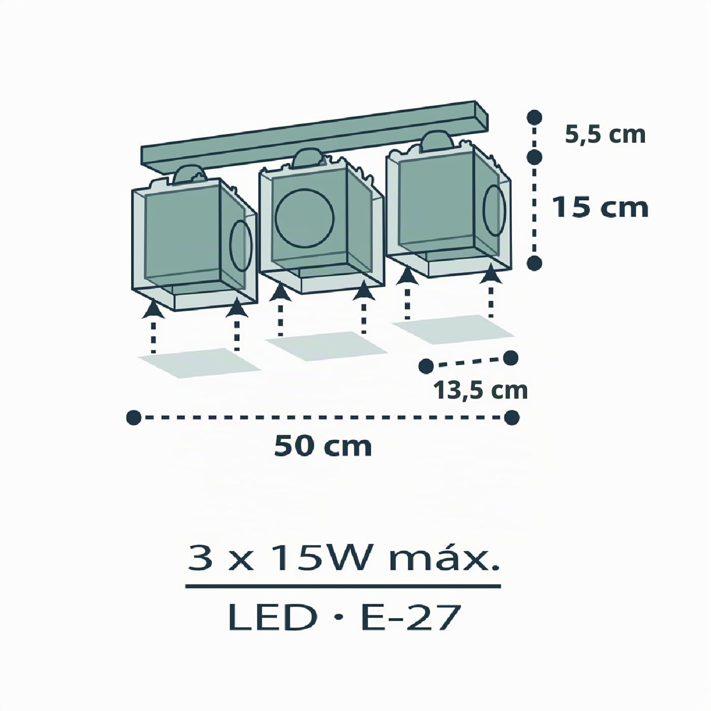 Dalber Lámpara Plafón Techo Infantil 3 Luces Piratas 74553 E27 | E27 - 3 x 15W; plafones infantiles