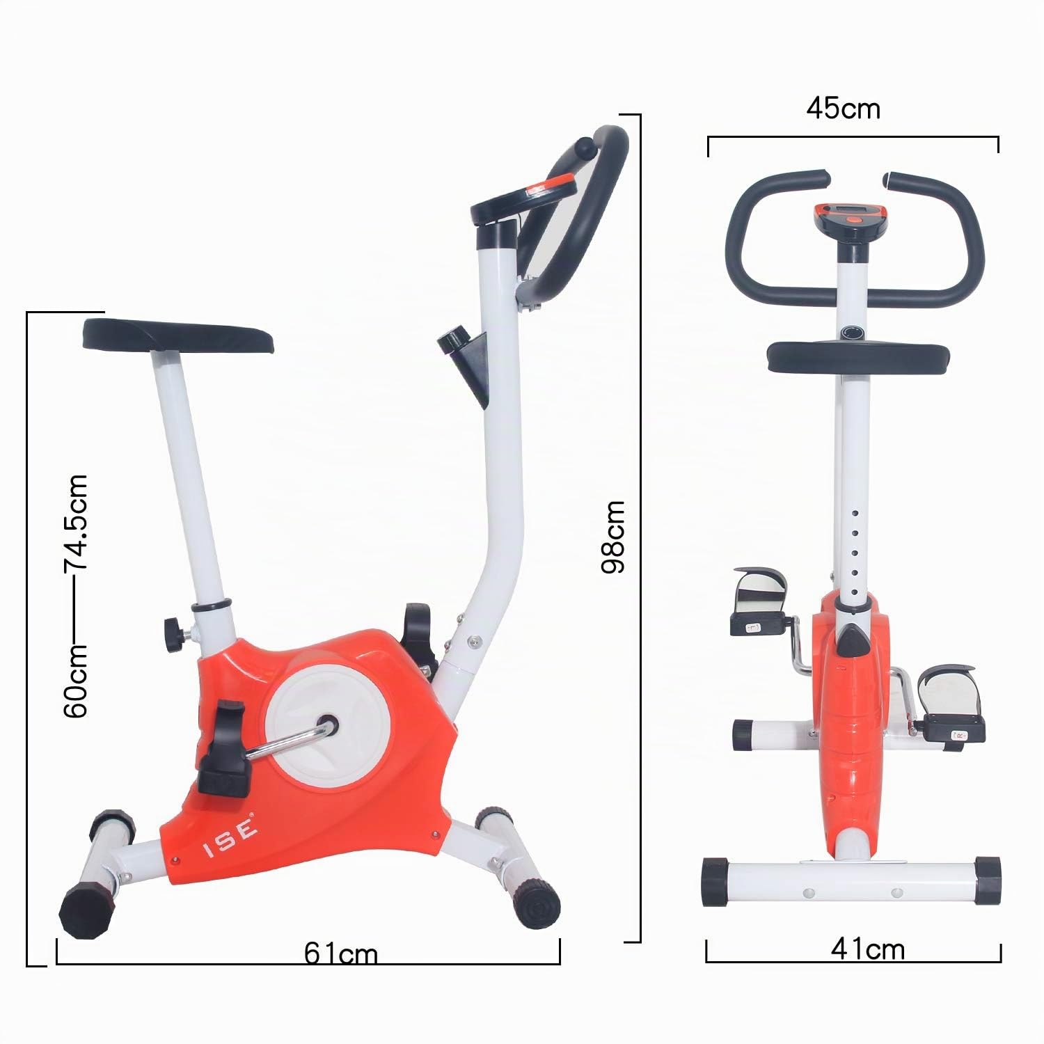 ISE Exercise Bike, F-Bike Bicycle Fitness Bike Cardio Trainer for Office/Home, SY-8018