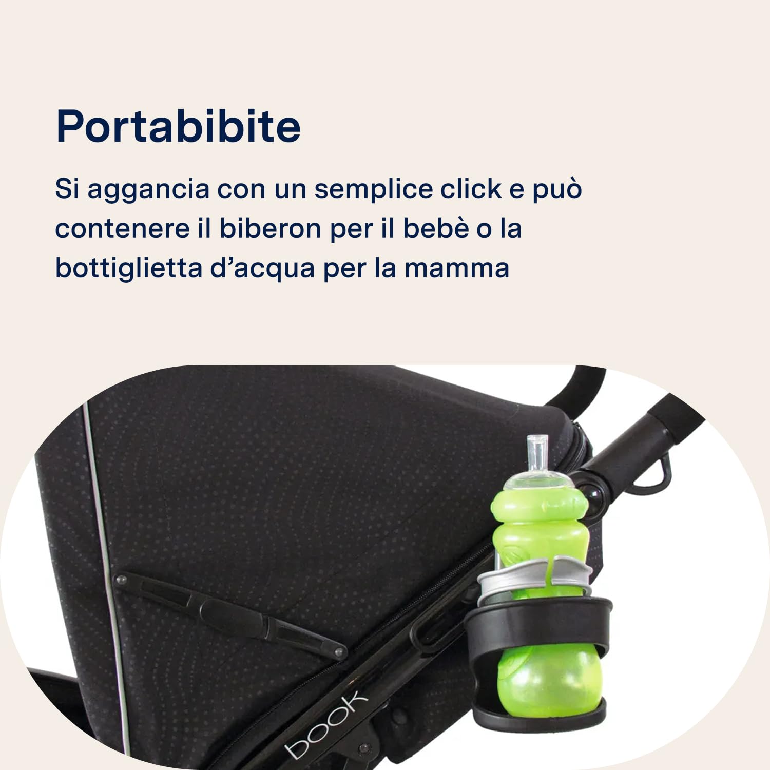 PEG Stroller Cup Holder - Portabibite Universale per Passeggino - Compatibile con i Modelli Peg Perego