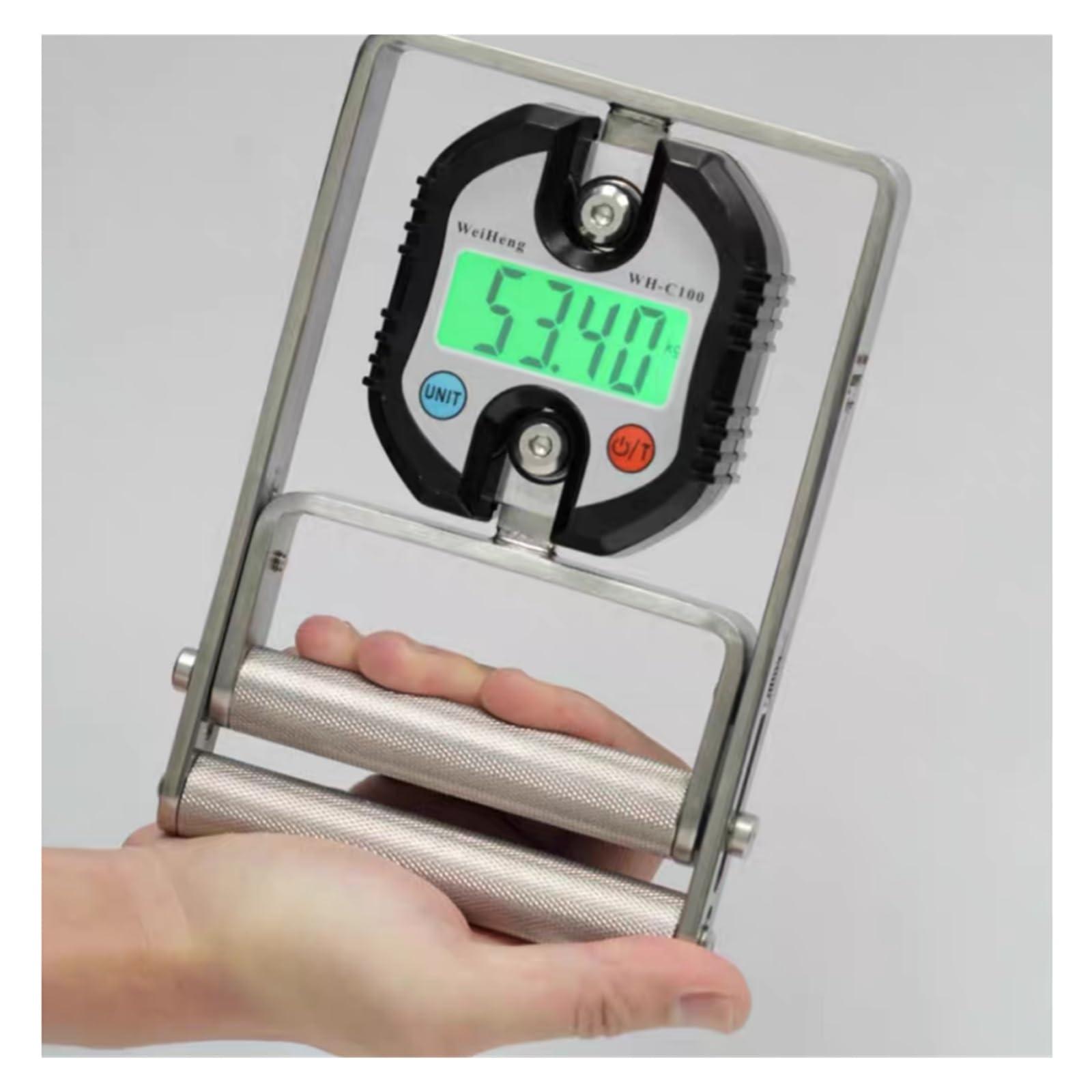 Medidor de fuerza digital, Probador de fuerza agarre resorte 150kg, pantalla LCD Digital portátil, entrenamiento muscular flexión/especializado