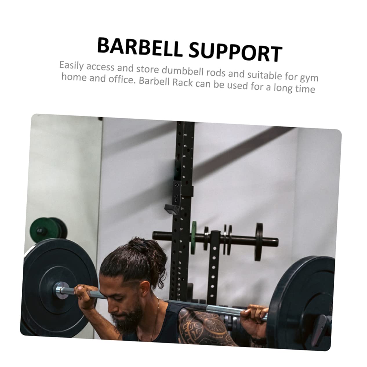 VICASKY 4Pcs Barbell Mount Storage Durable Barbell Holders for Gym Equipment Secure Bumper Plate Storage for Home Commercial Use Easy Installation Lightweight Design