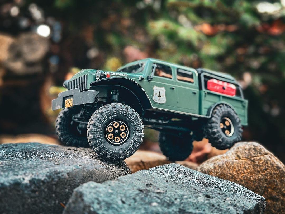 RCAWD Cyberwheelz 1.3 Beadlock SCX24 Rim for Axial 1/24 SCX24 FMS FCX24 1/18 TRX4M Series Upgrades Parts Black