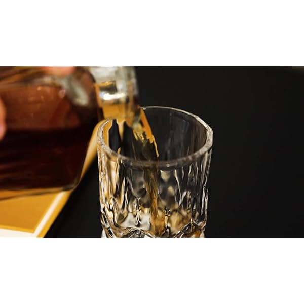 Relaxdays Whisky Karaffe, Glas, Dekanter für Whiskey, Cognac, Rum, Gin, 900 ml, Schnaps Karaffe Heimbar, transparent 10027876 – Bild 8