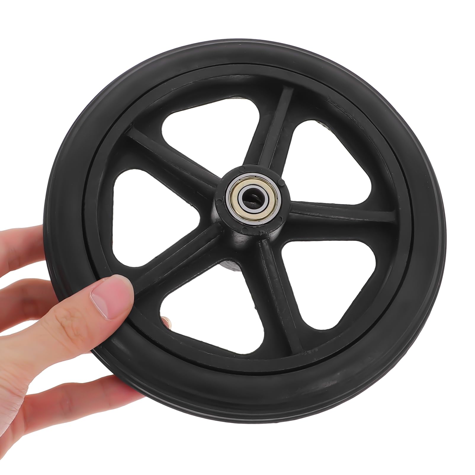 Ruedas Delanteras para Silla de Ruedas, Repuesto 4 Piezas Negro | Abs, Pvc y Acero, Rodaje Suave, Carga Estable, Uso Interior y Exterior