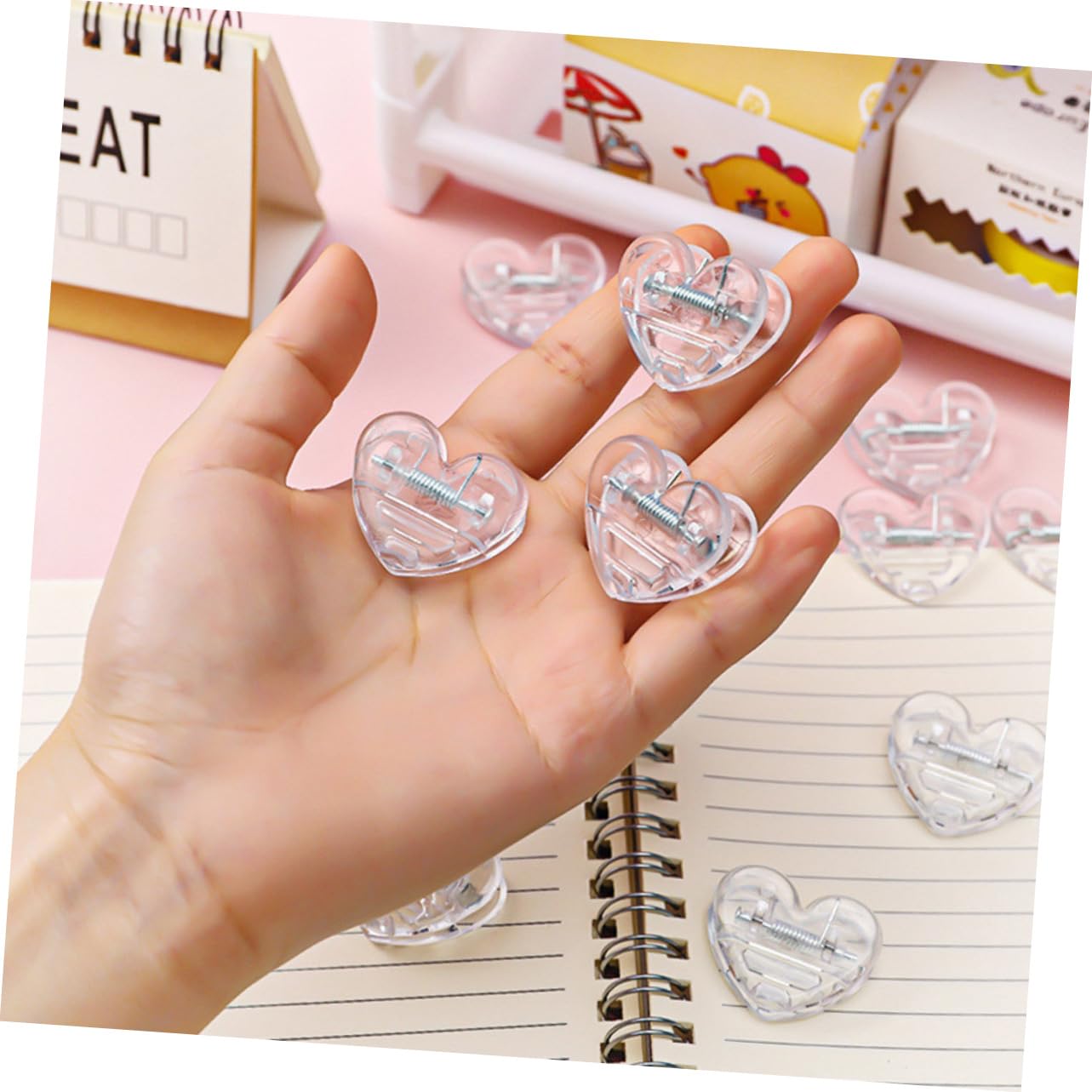 Amazon | BUTIFULSIC クラフトプロジェクト用ハートクリップ 40個 ミニ