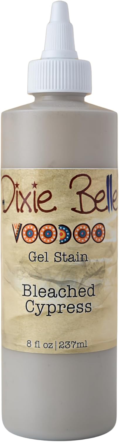 Dixie Belle Voodoo Gel Stain - Bleached Cypress (8oz) - Water-Based Stain for Wood Projects - DIY Wood Stain + Grain Enhancer