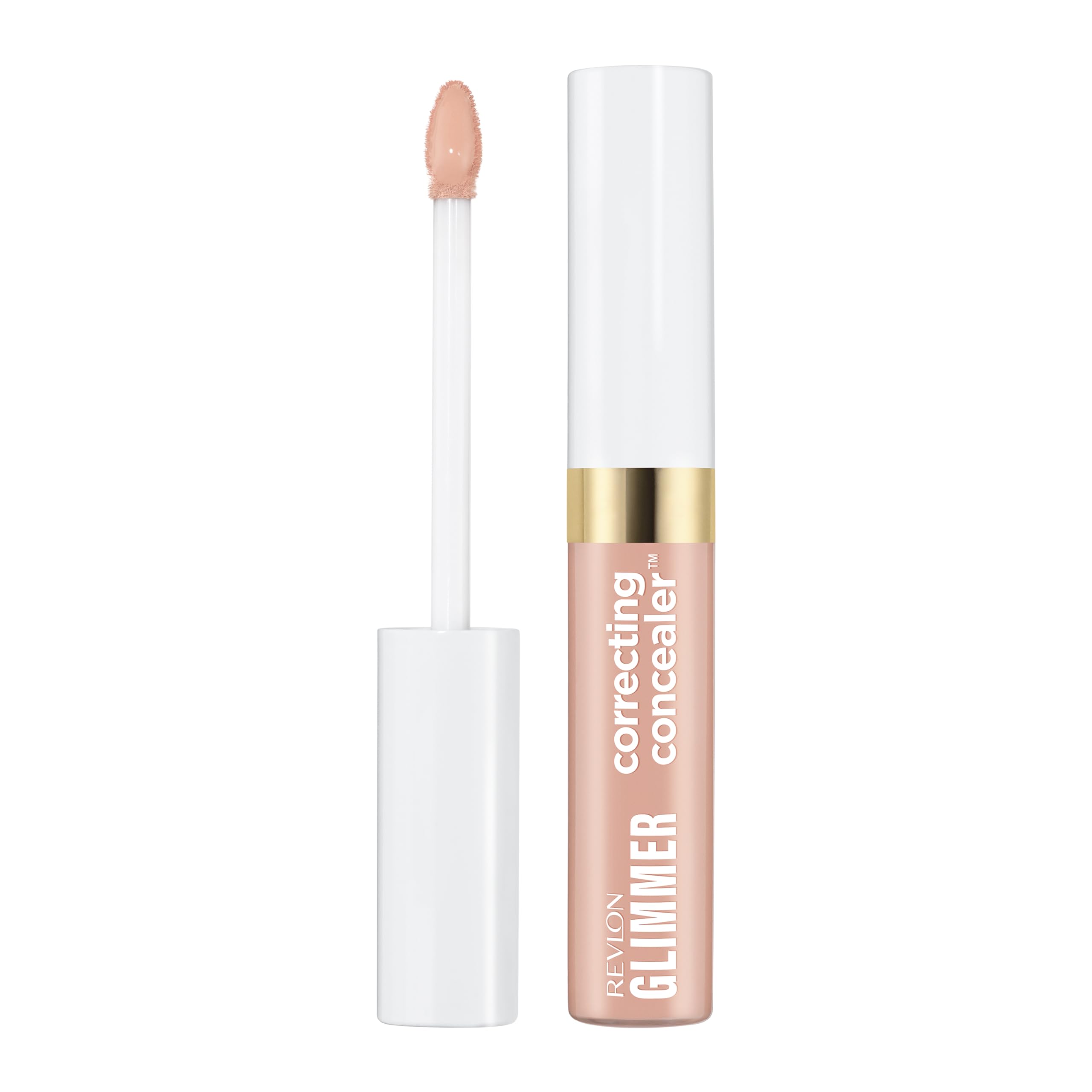 Revlon Glimmer Correcting Concealer, Anti Cernes correcteur, Vitamine C, Caféine et Stévioside, Corrige le teint, Tenue 24h, 105 Pink, 9 ml
