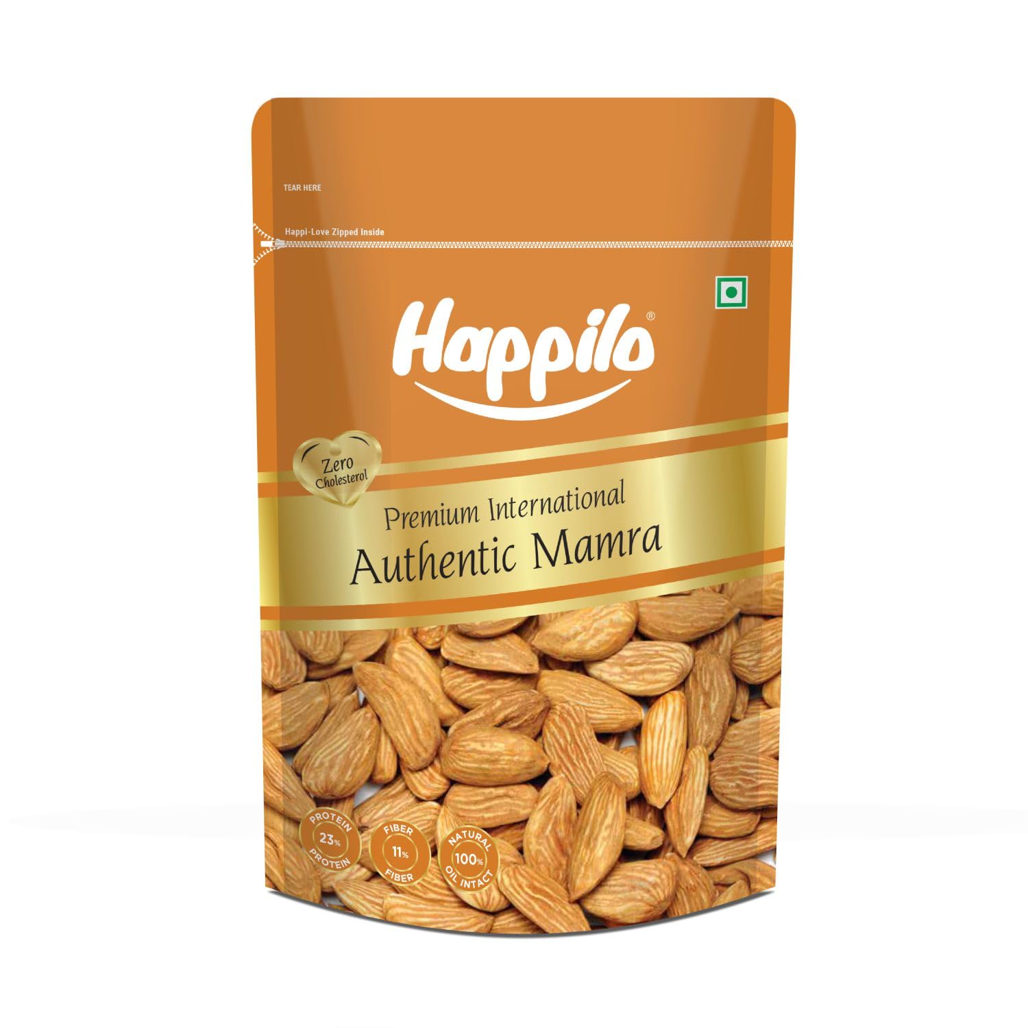 Happilo Premium International Authentic Mamra Almonds 250g | A Grade Irani Badam Giri | Premium Nuts | Healthy Party Snack With Extra Crunch