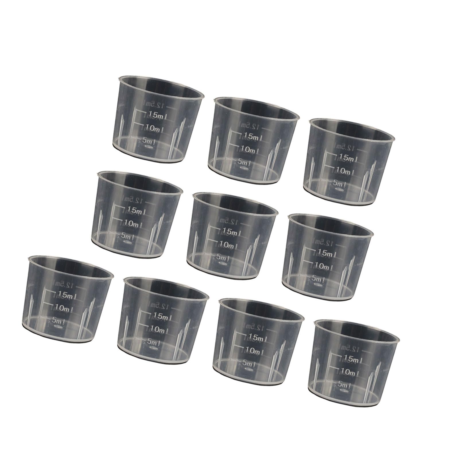 5Pcs Mixing Cup Stackable Measuring Cup Clear Beaker With Graduated For Laboratory Liquid Acrylic Paint Art