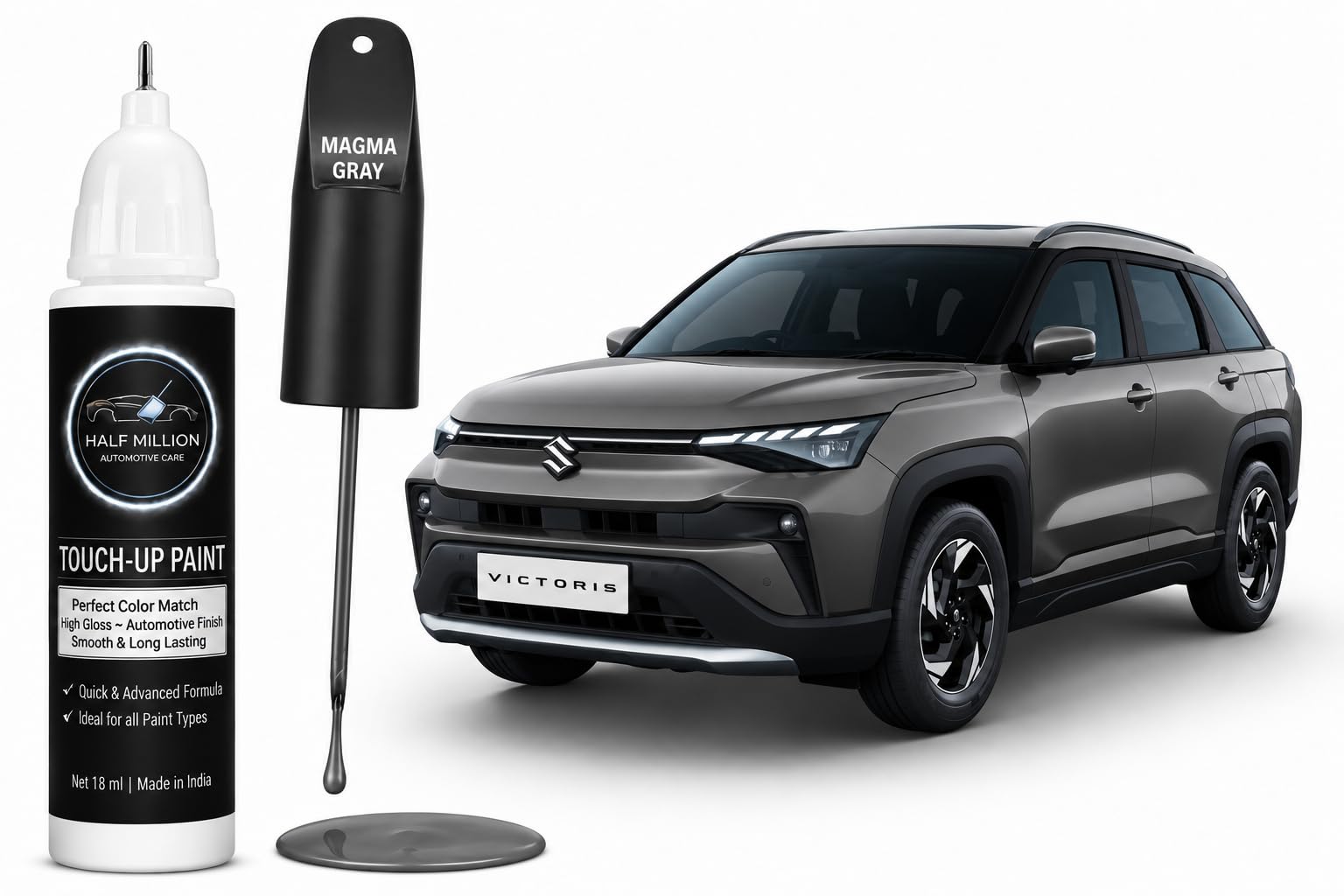 Half Million® Touch Up Paint for Maruti Suzuki VICTORIS Magma Grey