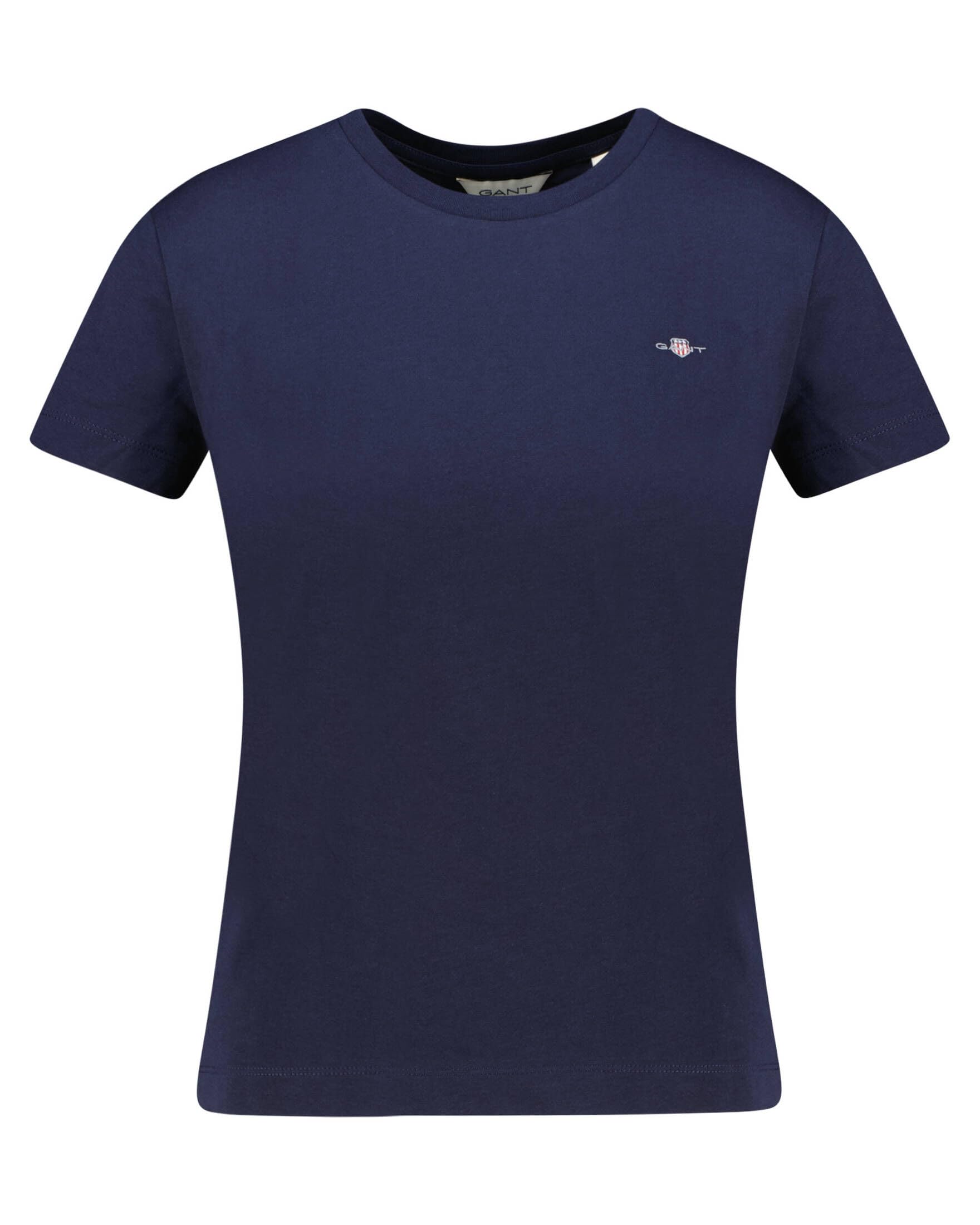 GANT Women's Reg Shield SS T-Shirt, Evening Blue, XL