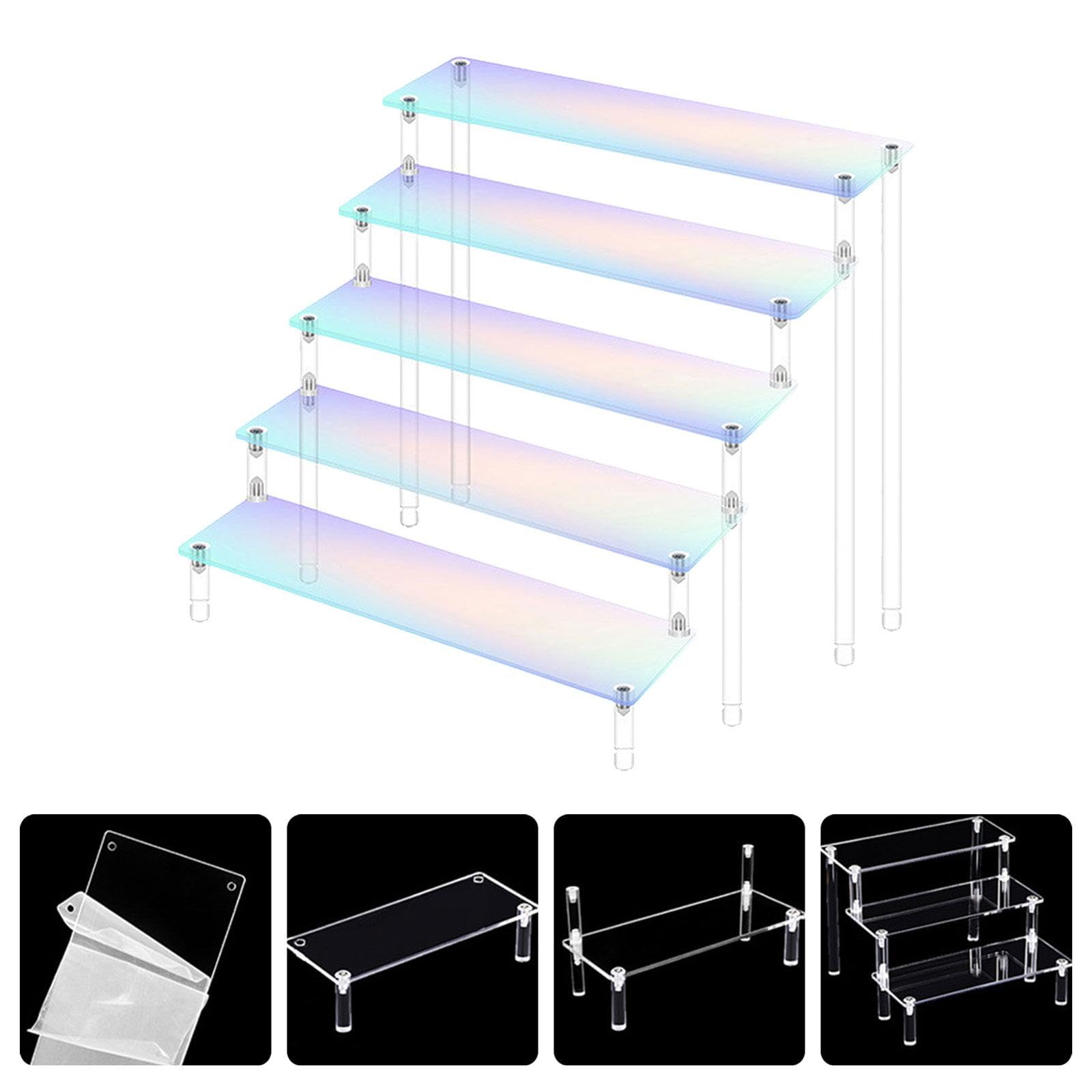 Présentoir Rectangulaire en Acrylique Transparent de 30 Cm pour Objets de Collection, Organisateur de Bureau pour Cupcakes, Figurines et Plus Encore.
