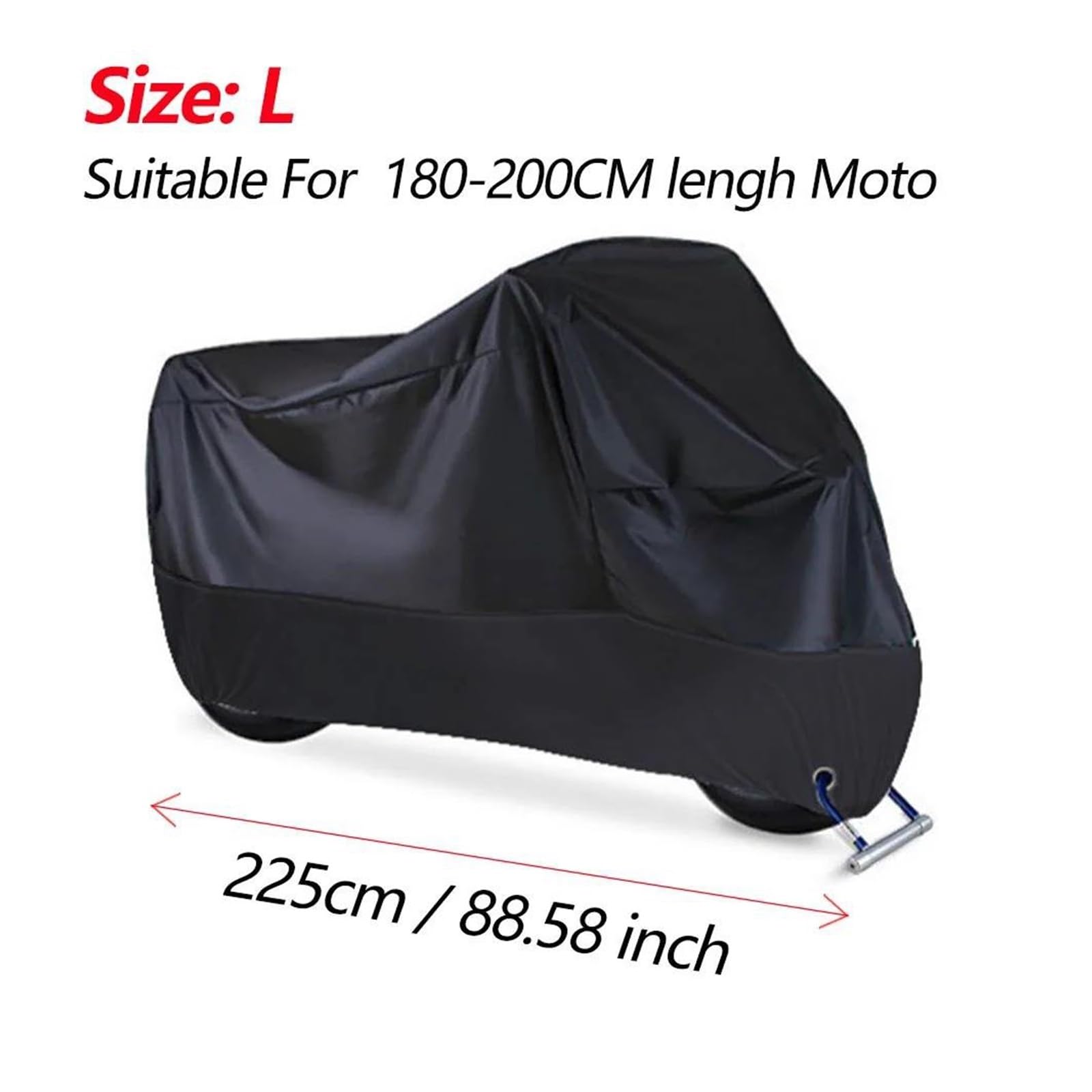Funda para Moto Y Scooter, Protectora Impermeable A Prueba De Polvo, para Uso En Interiores Exteriores(XL For 200cm)