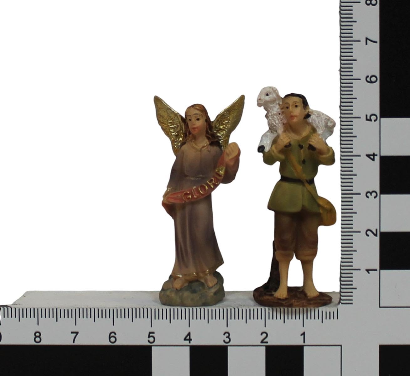 ZICOM Krippenfiguren Krippenset Miniaturenset 11-teilig Höhe 6cm handbemalt Polyresin, Modellbau Puppenhaus