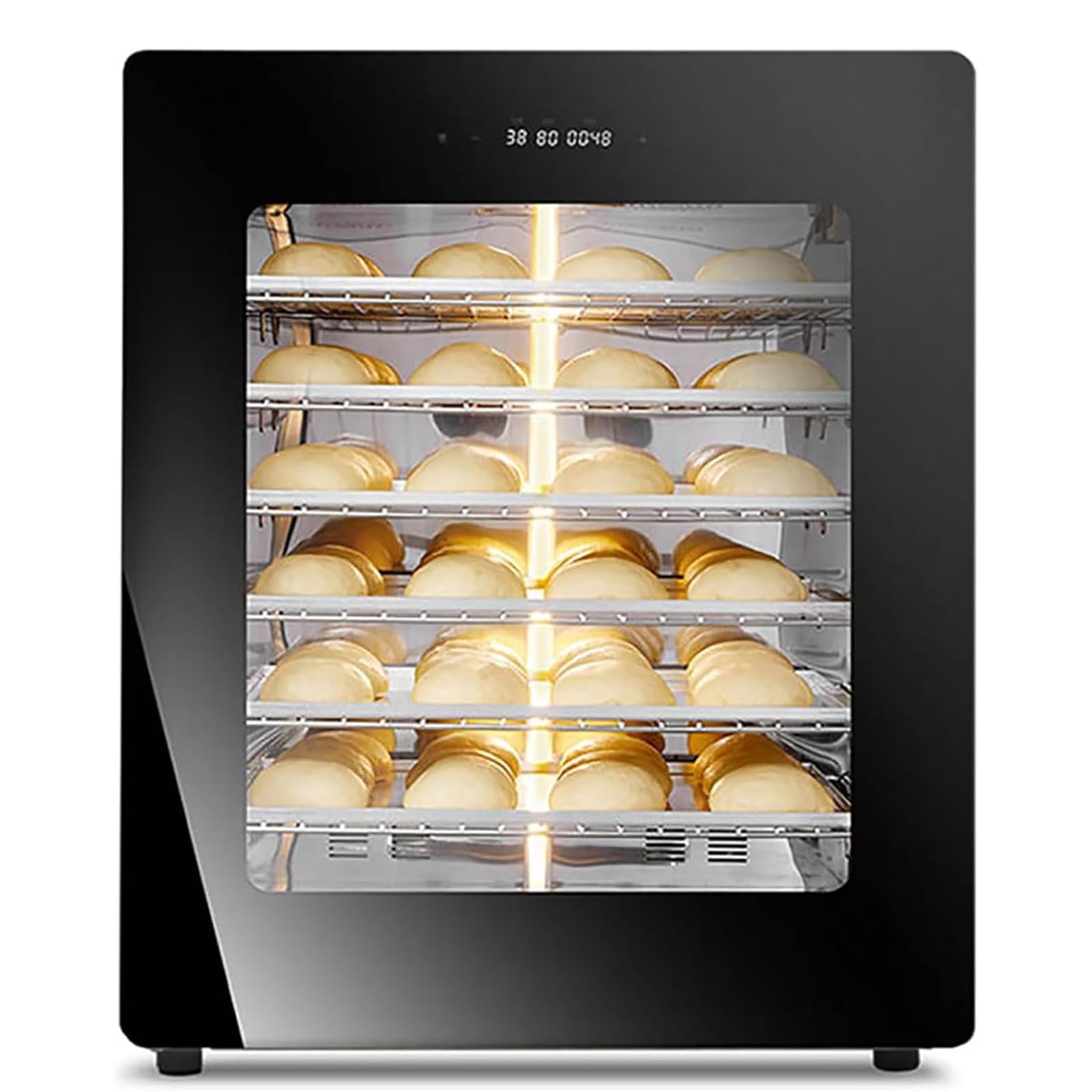 LHQYA 100l Commercial Dough Proofer Box, 6 Layer Stainless Steel Bread Fermentation Machine, Built-in LED, Adjustable Temp Humidity, Can Hold A Maximum Of 480 * 340mm Baking Tray, For Bakery