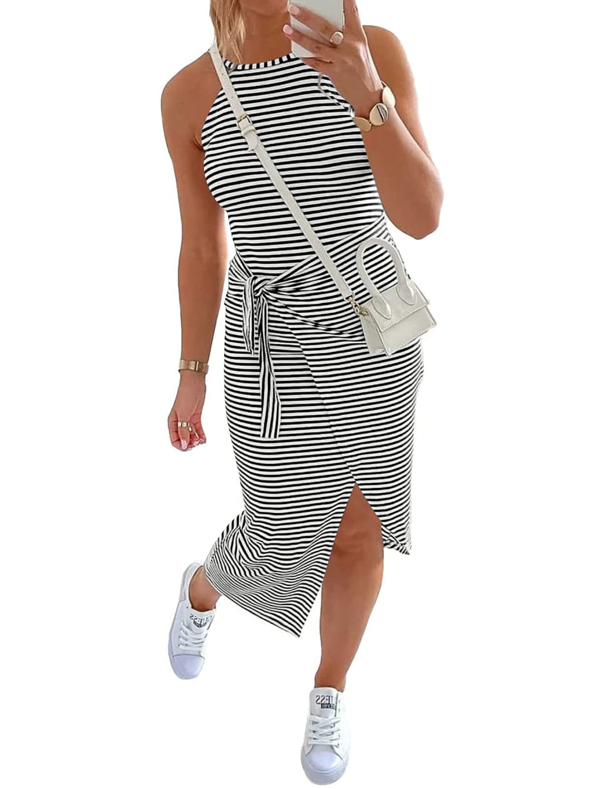 MEROKEETY Women's Short Sleeve V Neck Ribbed Button Tops Basic Solid Color Tee Shirts