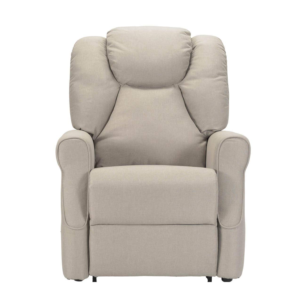 POLTRONE ITALIA Angela1 Fauteuil releveur Relax Dispositif Médical Vibromassage kit 4 Roues siège à Micro-Ressorts Doux résistant aux Taches Fauteuil électrique Fauteuil inclinable Gris Claire
